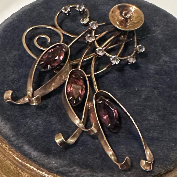 Large 1940s goldfilled brooch - Picture 6 of 7